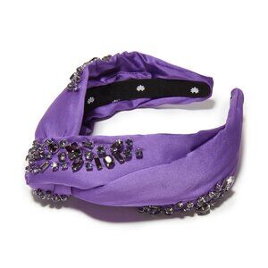 Lele Sadoughi FEBRUARY AMETHYST Marlene Jeweled Birthstone Headband NWT